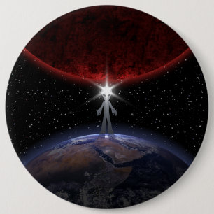 Alien unter den Planeten Button