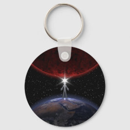 Alien unter den Planeten Schlüsselanhänger