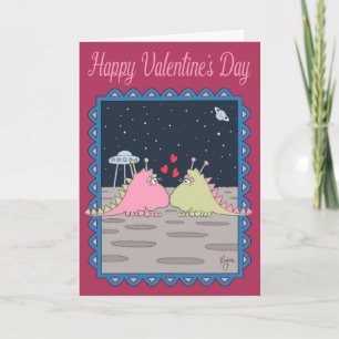 Alien VALENTINE Valentine's Day Card Karte