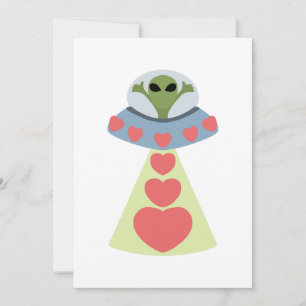 Alien Valentine zur Liebe des Weltraums Einladung