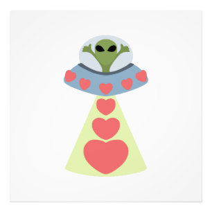 Alien Valentine zur Liebe des Weltraums Fotodruck