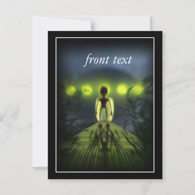 Alien Visitor Einladung (Vorderseite)