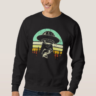 Alien von Bassfischen Entführung Angeln Sweatshirt