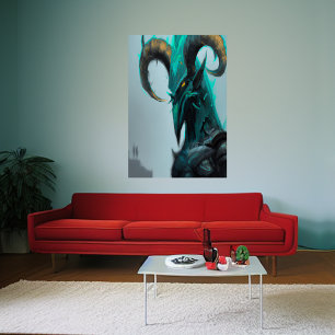 Alien von Blauvögeln AI Art Poster