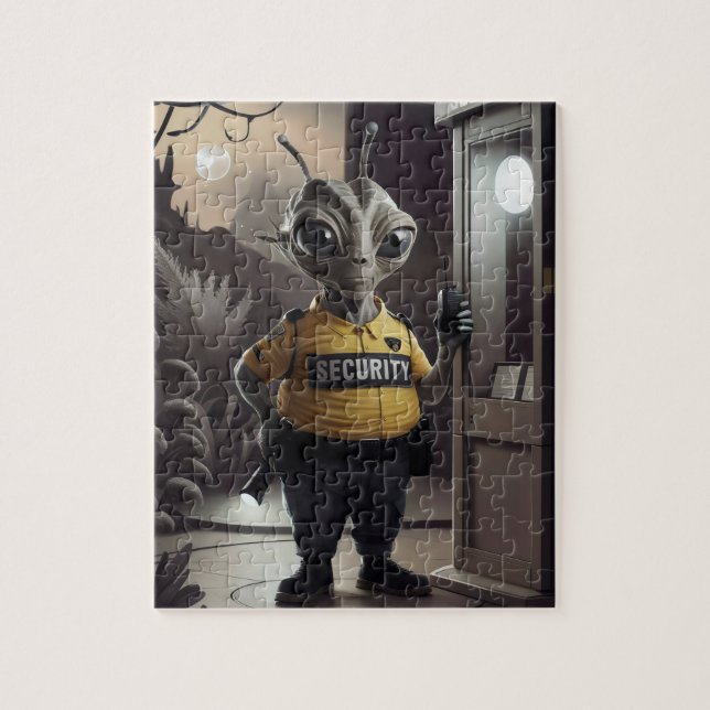 Alien-Wachmann. Puzzle (Vertikal)