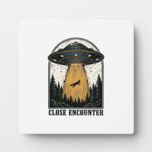 Alien-Wald-Entführung Vintage-UFO-Gravur Fotoplatte