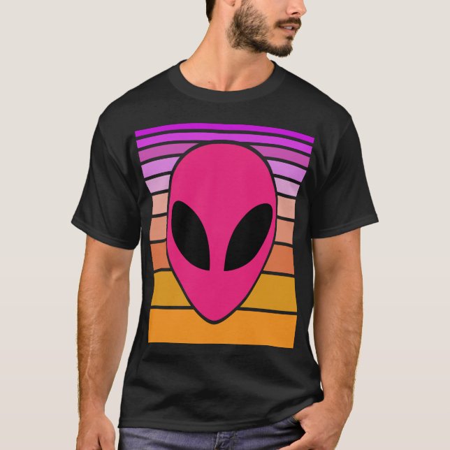 Alien Wave techno gray T-Shirt (Vorderseite)