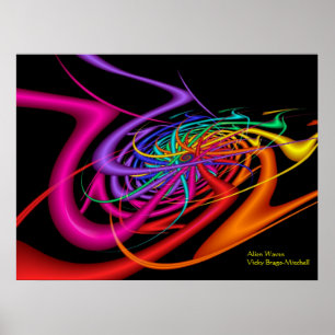 Alien Waves Moderne Abstrakte Kunst Poster