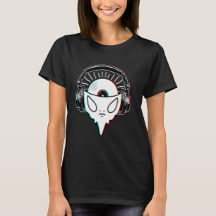 Alien Wear Headphone & Vinyl BPM Addict EDM Rave R T-Shirt
