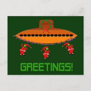Alien Weihnachten Einladung