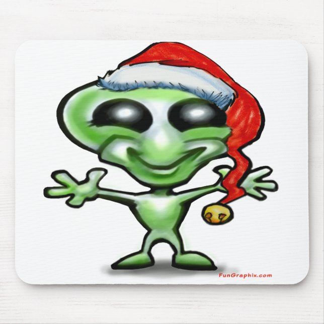 Alien Weihnachten Mousepad (Vorne)