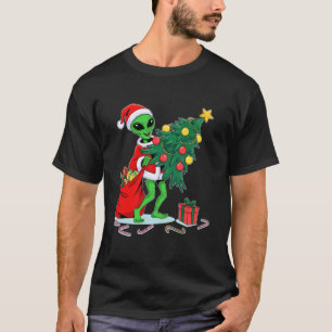 Alien-Weihnachtsbaumlichter Weihnachten Lustiger A T-Shirt