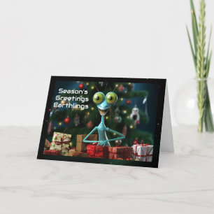 Alien Weihnachtskarte Feiertagskarte