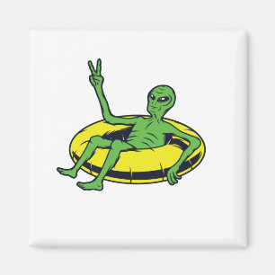Alien Weltraumurlaub Magnet