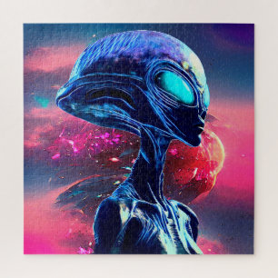 Alien Wisdom Psychedelic Scifi Art Puzzle