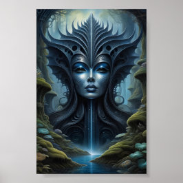 Alien Woman - Landschaft - 003 - NV - Fantasy Art Poster