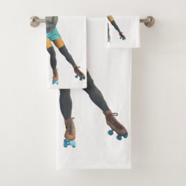 Alien Woman Roller Skater Fantasy Art Handtuch Set