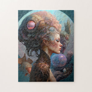 Alien Woman Surreal Science Fiction Art Puzzle