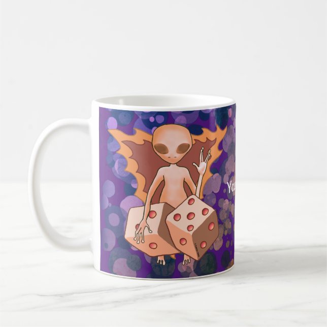 Alien Würfel  Kaffeetasse (Links)