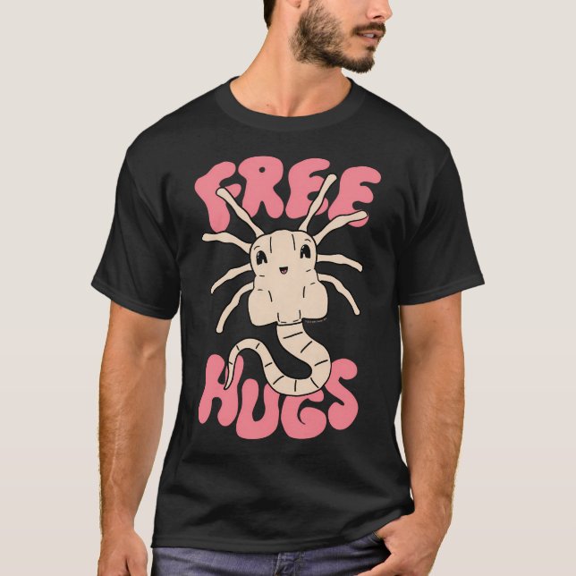 Alien Xenomorph Free Hugs T-Shirt (Vorderseite)