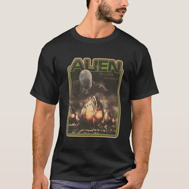 Alien Xenomorph Prepare Yourself Retro T-Shirt (Vorderseite)