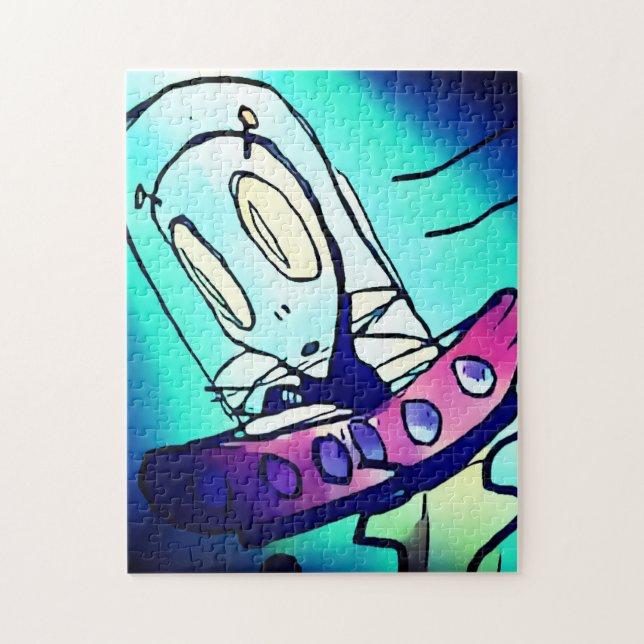 Alien Zeichne Puzzle (Vertikal)