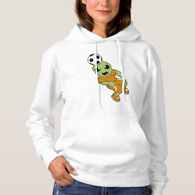 Alien zum Fußball Hoodie (Vorderseite)
