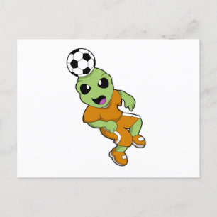 Alien zum Fußball Postkarte