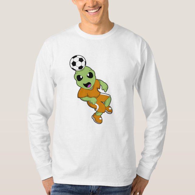 Alien zum Fußball T-Shirt (Vorderseite)