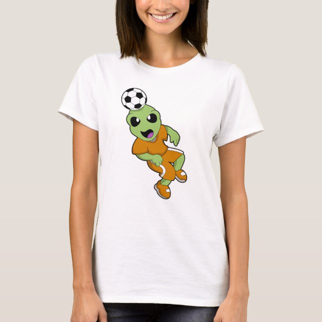 Alien zum Fußball T-Shirt (Vorderseite)