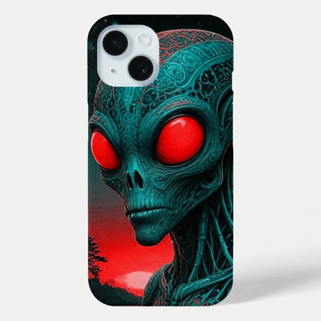 Alien zum Thema iPhone 15 Telefongehäuse Case-Mate iPhone Hülle (Rückseite)