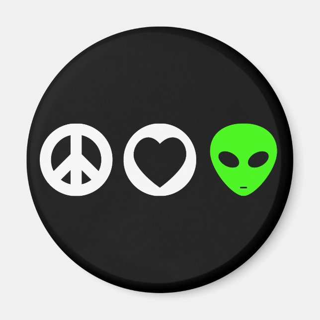 Alien zur Liebe des Friedens Magnet (Vorne)