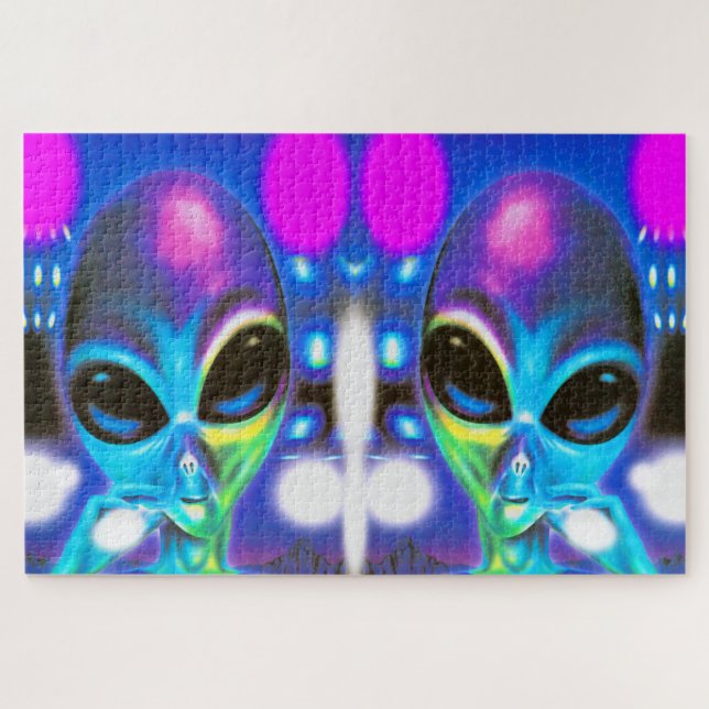 Alien Zwillinge Puzzle (Horizontal)