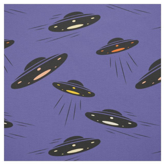 Alieninvasion UFO bedruckt Stoff (Muster)