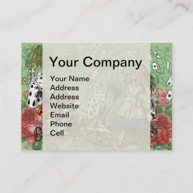 Alienkarten Wunderland Haskaninchen Visitenkarte (Vorderseite)