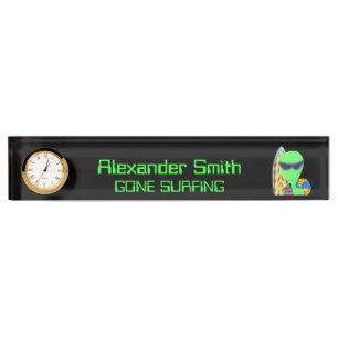 AlienLGM Geek-Spaß-Schreibtisch-Spaß Z lustiger Namensplakette