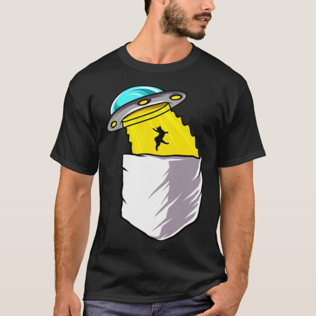 Aliens Cryptozoology Abduction  Cute Pocket Style T-Shirt (Vorderseite)
