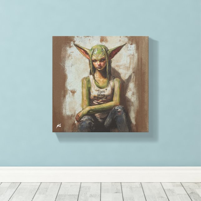 Aliens Exist Leinwanddruck (Insitu (Holzboden))