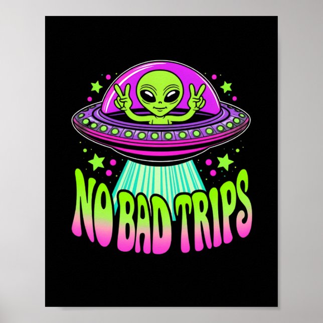 Aliens in einer fliegenden Untertasse Poster (Vorne)