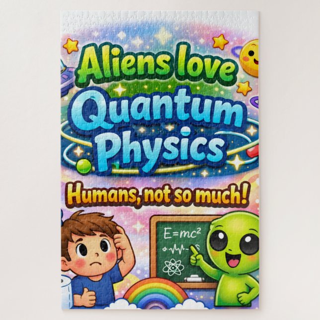 Aliens lieben Quantenphysik-Puzzle Puzzle (Vertikal)