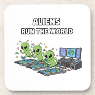 Aliens regieren die Welt Getränkeuntersetzer