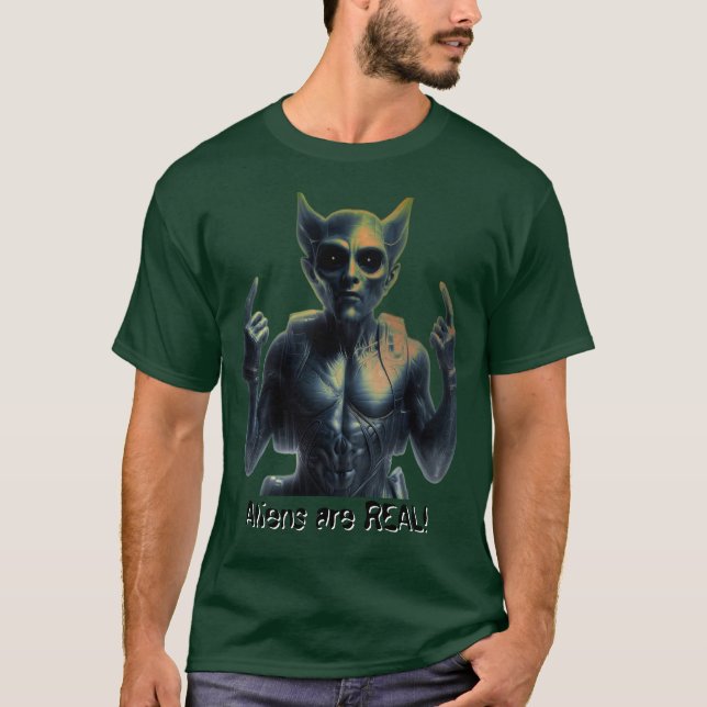 Aliens sind REAL! T-Shirt (Vorderseite)