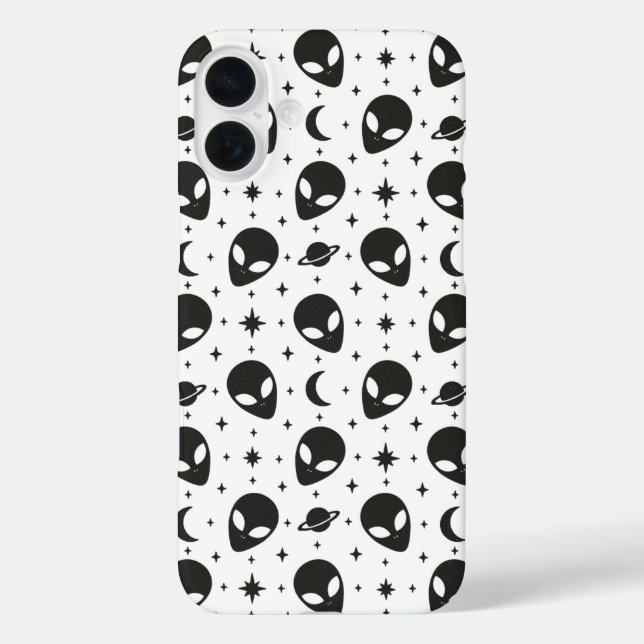 Aliens und Sterne Case-Mate iPhone Hülle (Rückseite)