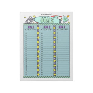 Aliens Zielplaner Individuelles Notizbuch Notizblock