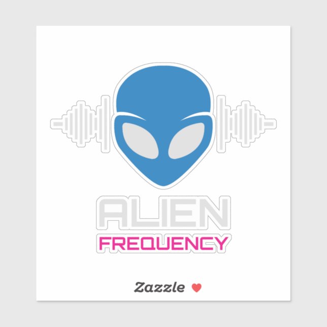 Aliensignal Kosmische Frequenz Aufkleber (Blatt)