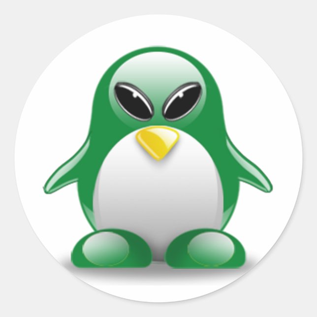 Alientux Runder Aufkleber (Vorderseite)