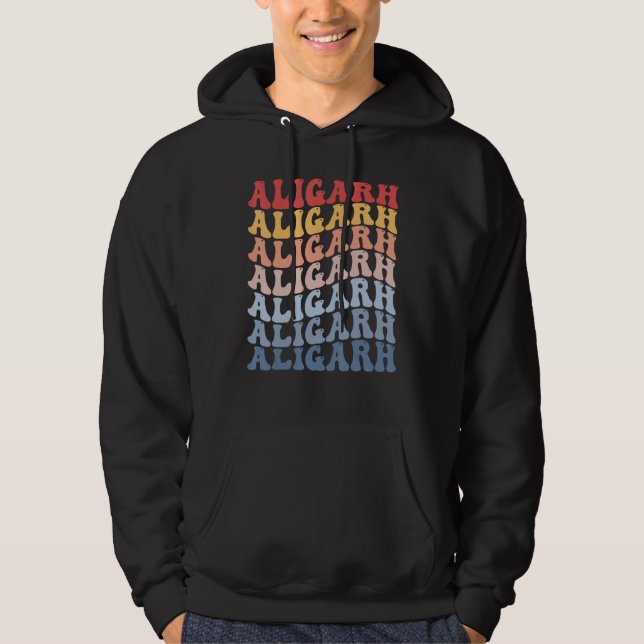 Aligarh City Groovy Retro Hoodie (Vorderseite)