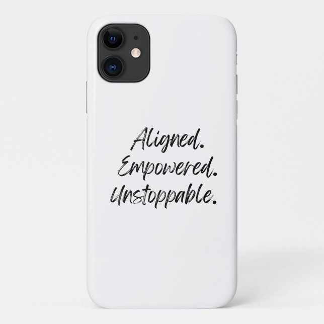 Aligned. Empowered. Unstoppable. Case-Mate iPhone Hülle (Rückseite)