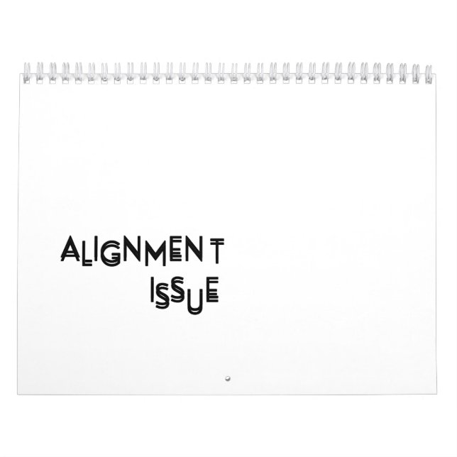 Alignment Issue Minimalist Oversized Yearly Kalender (Titelbild)