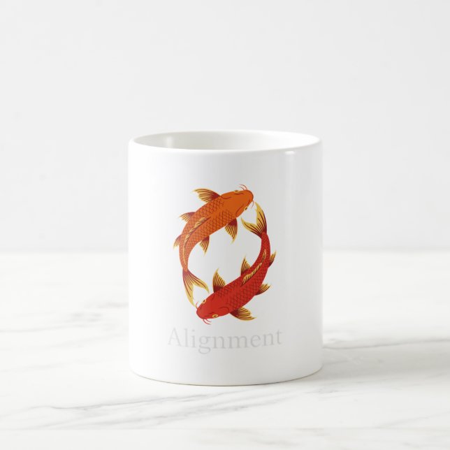 Alignment – Koi Fish Symbol of Balance, Clarity Kaffeetasse (Mittel)